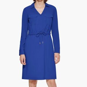 Blue Commuter Shift Dress